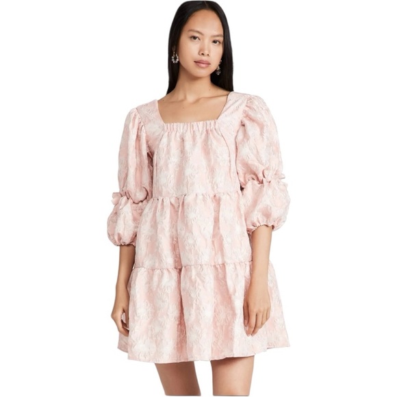 NWT Sister Jane Sideline Jacquard Pink Mini Dress Size Medium - Picture 1 of 10